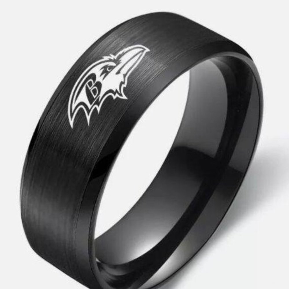 Baltimore Ravens Stainless Steel Ring band
